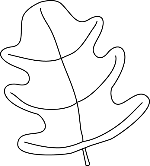 Black and White Leaf Clip Art - Black and White Leaf Image