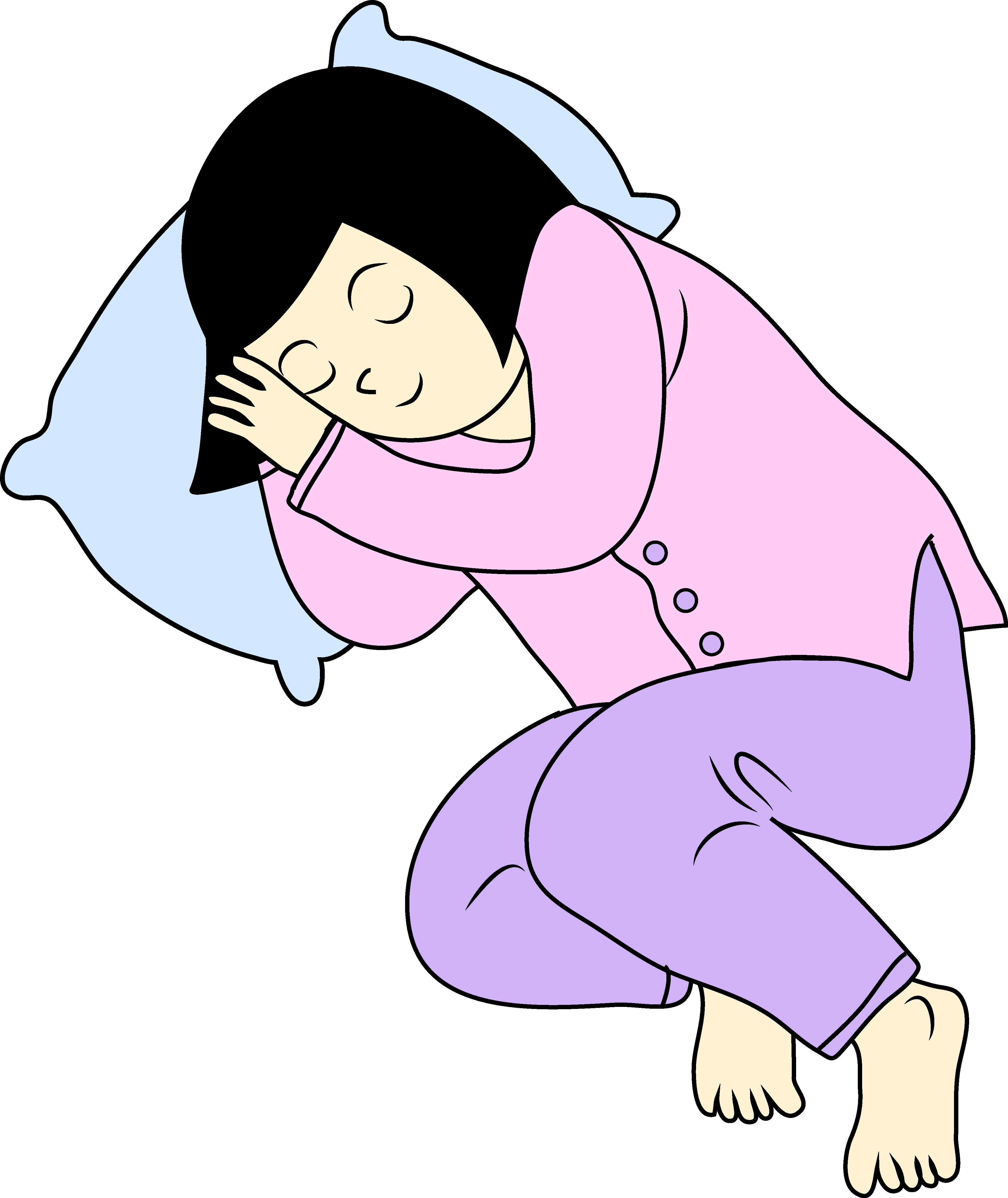 Pix For  Girl Going To Sleep Clipart