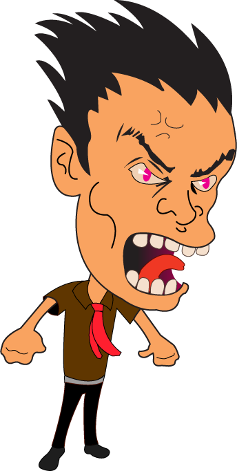 angry guy animated