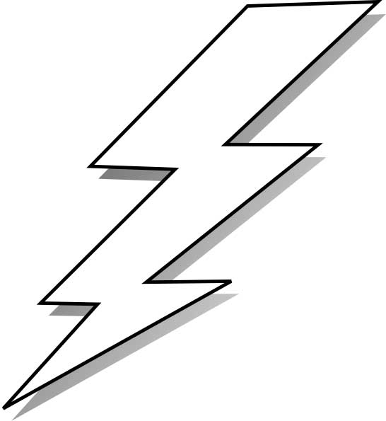 Lightning Bolt Coloring Page for Kids - Free Printable Picture