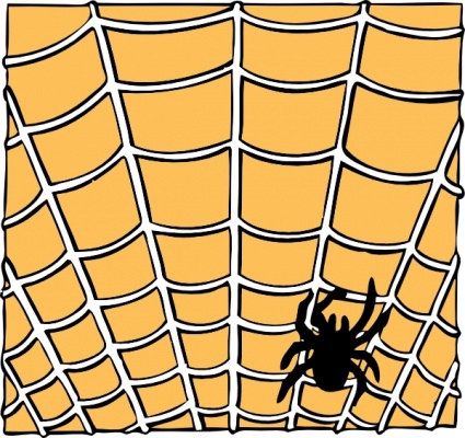 Spider On A Spider Web clip art - Download free Other vectors