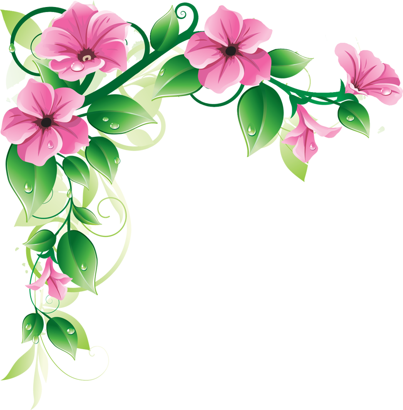 Border Flowers Png - Clipart library