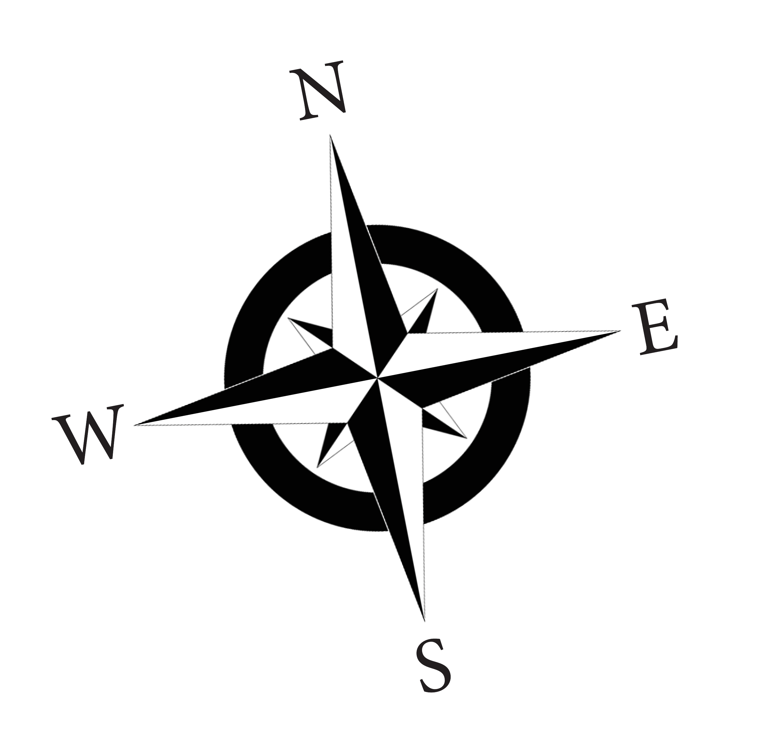 Compass Clipart Black And White - Gallery