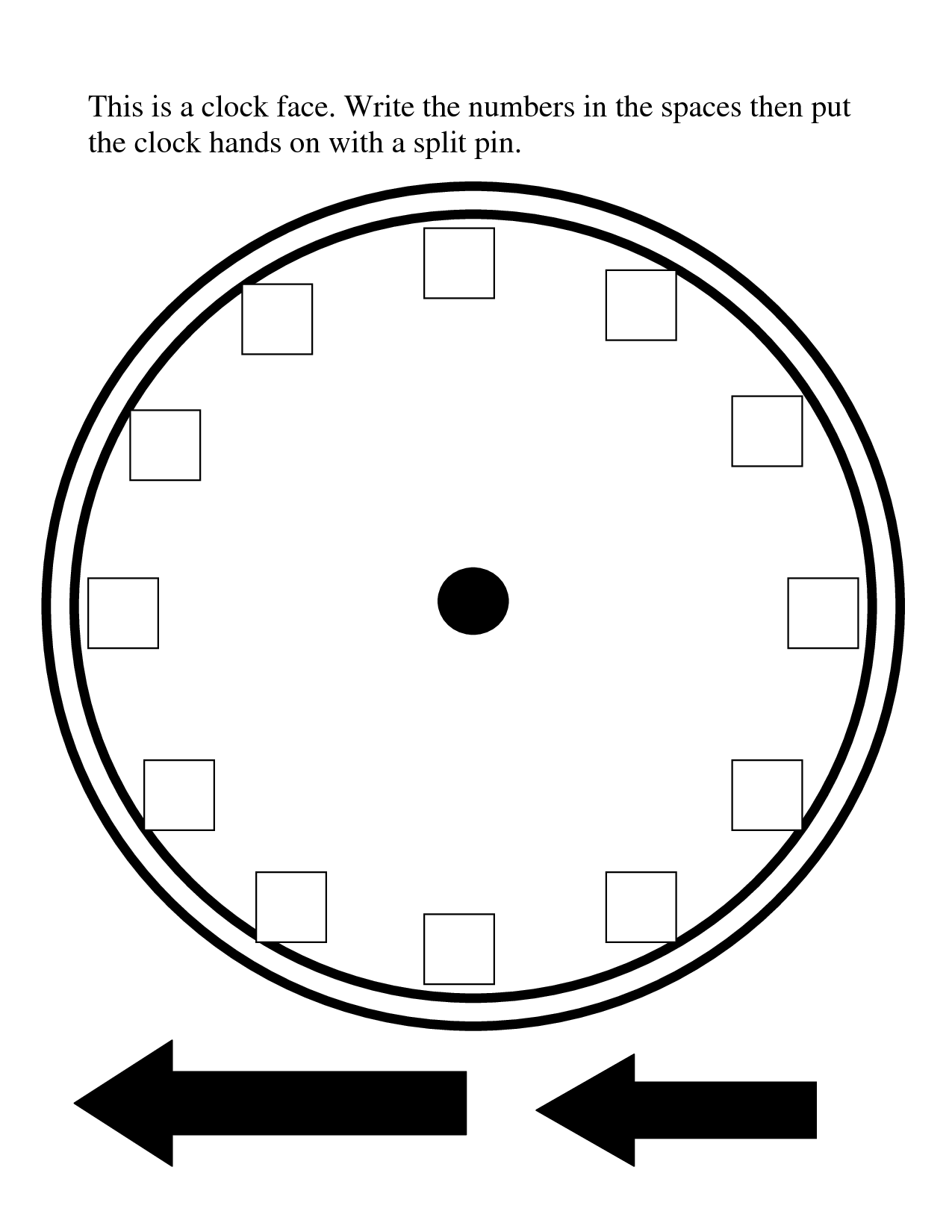 Free Blank Clock Template Printable