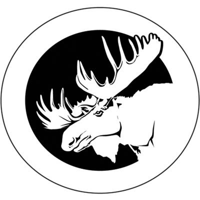 stencil moose black and white - Clip Art Library