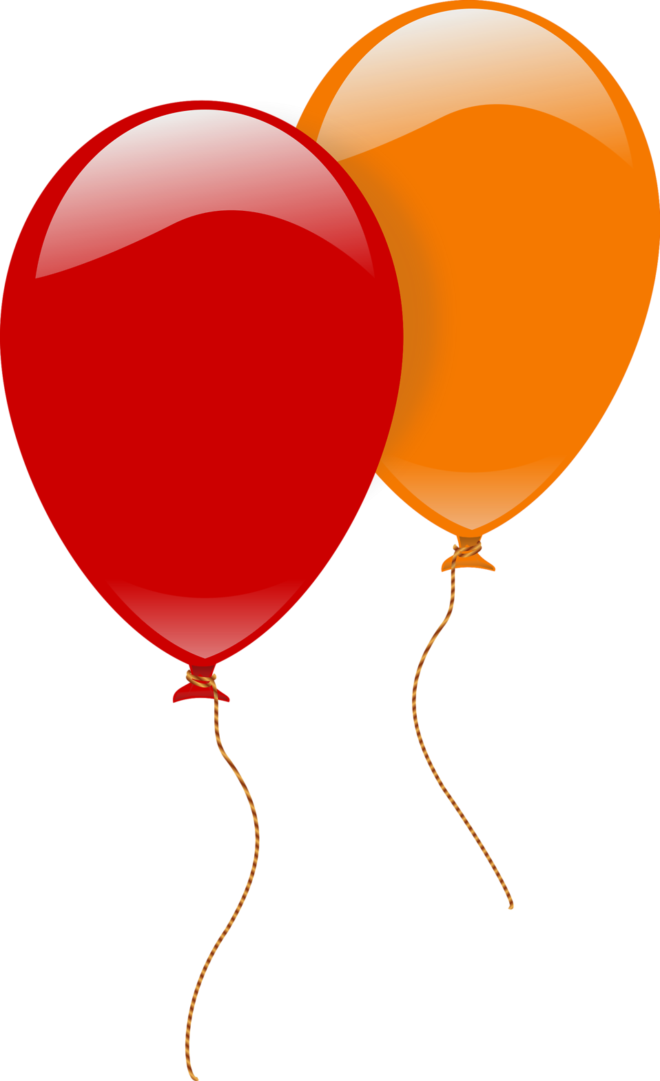 Balloons | Free Stock Photo | Illustration of a red and an orange 