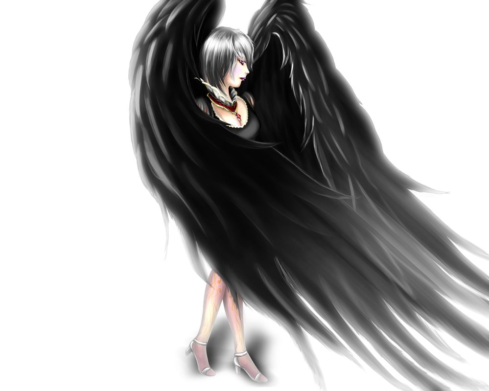 Black Winged Angel by Steblu on Clipart library