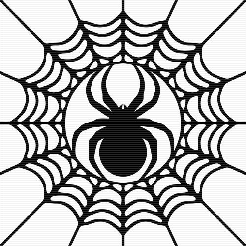 Foliate Spider In Cobweb Clip Art | Printables | Clipart library