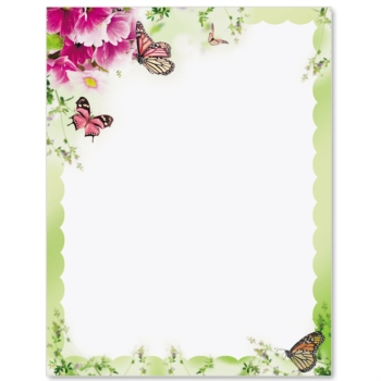 Primrose and Butterflies Border Papers | PaperDirect
