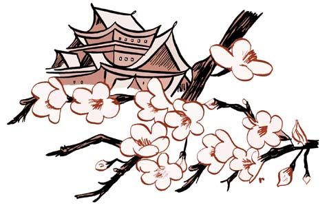 japanese cherry blossom drawings