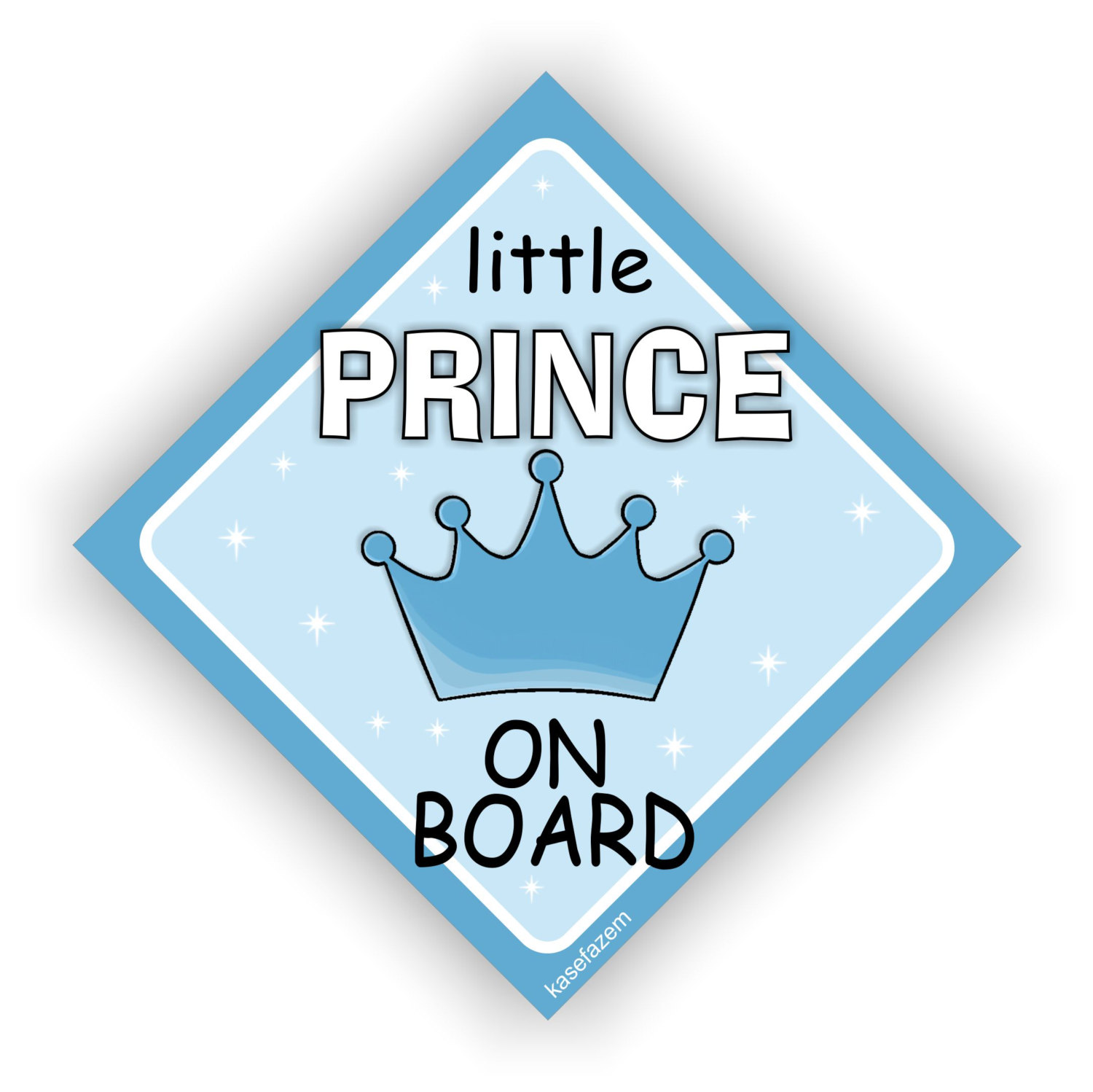 Personalised Baby On Board Car Sign ~ Mummys Little Boy New Baby Blue 