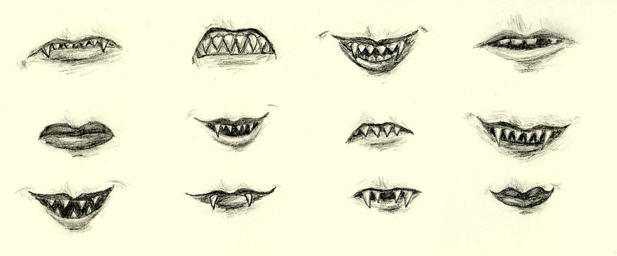 monster sharp teeth drawing - Clip Art Library