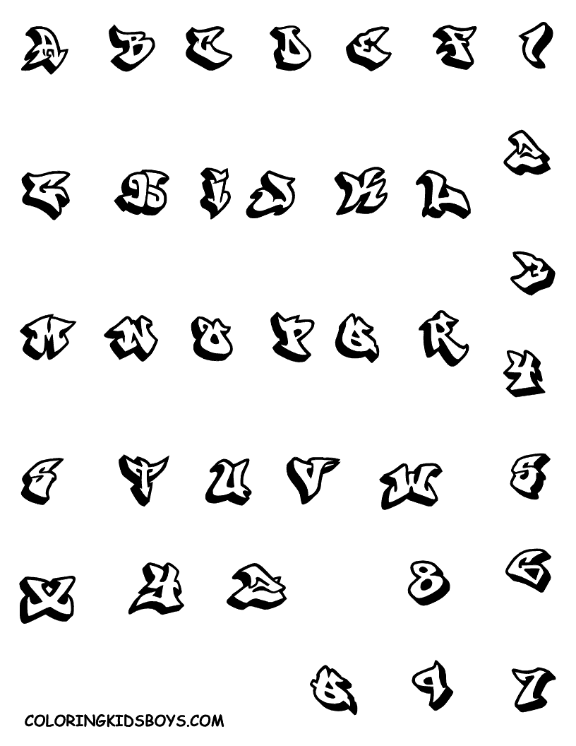 Sketch Graffiti Letters Alphabet A Z Design Graffiti Alphabet