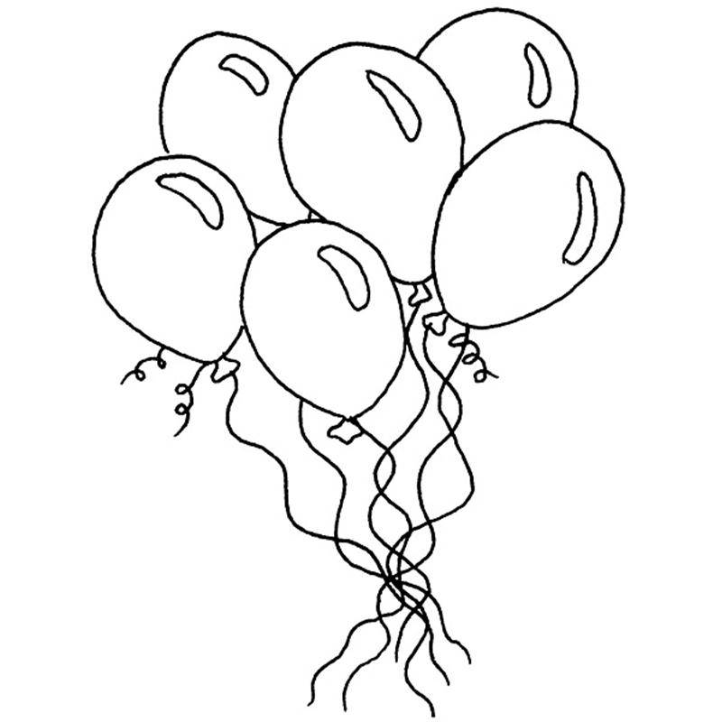 How To Draw A Balloon Coloring Page Clip Art Library