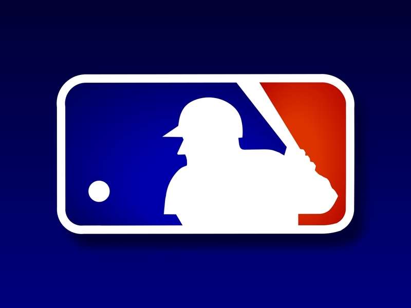Is the guy in the MLB logo batting left or right handed? : baseball