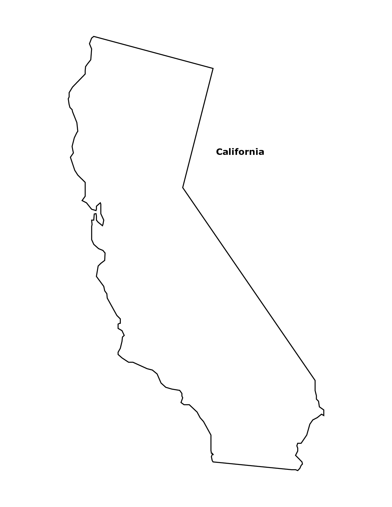 California Map Outline Images  Pictures - Becuo