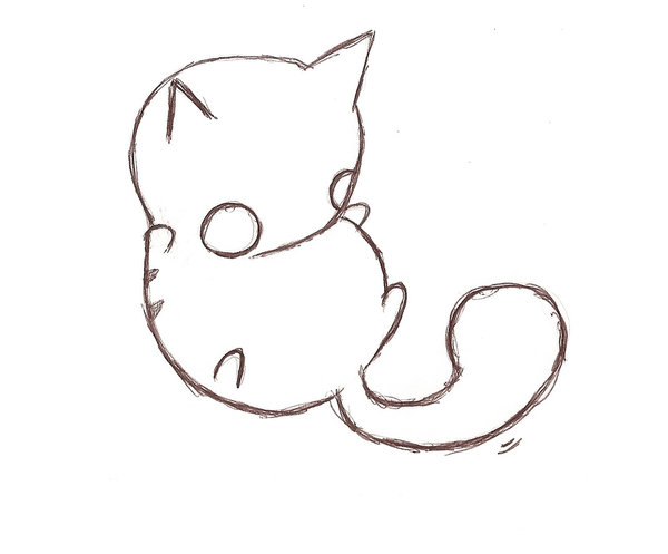 anime cat drawing easy - Clip Art Library