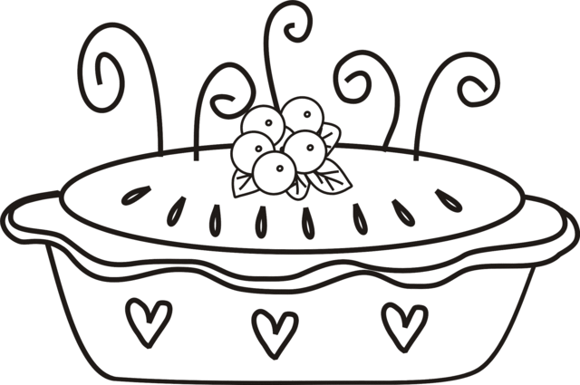 Blueberry Pie Coloring Page | Greatest Coloring Book