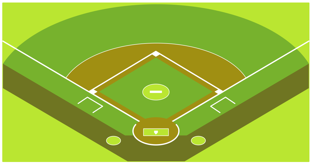 Baseball Solution.  | Baseball Diagram – Colored 