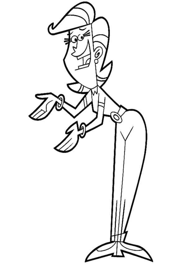 Cartoon Coloring Pages : Timmy's Mom Fairy Odd Parents Cartoon 
