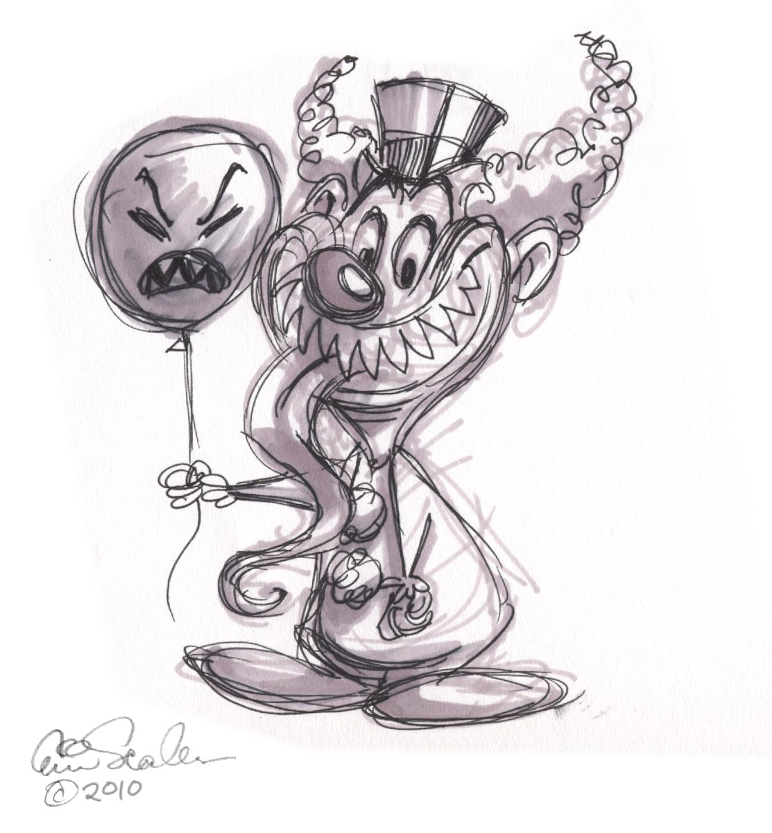 Free Easy Way To Draw Scary Clowns, Download Free Clip Art, Free Clip