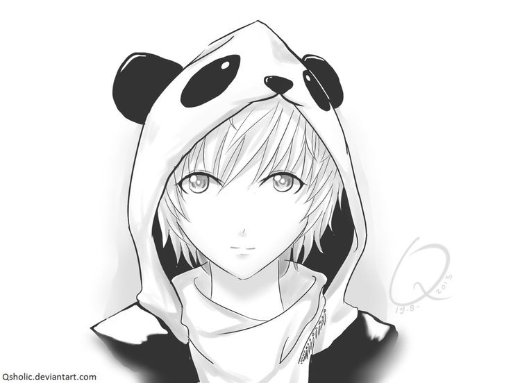 Emo Anime Boy With Hoodie