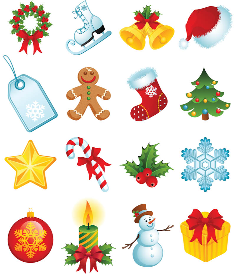 Christmas ornament elements vector | Vector Graphics Blog