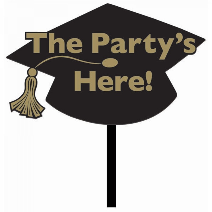 Black and gold graduation party sign | Planning for Graduation | Pint…