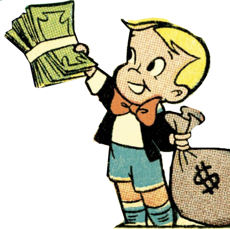kid with money cartoon - Clip Art Library