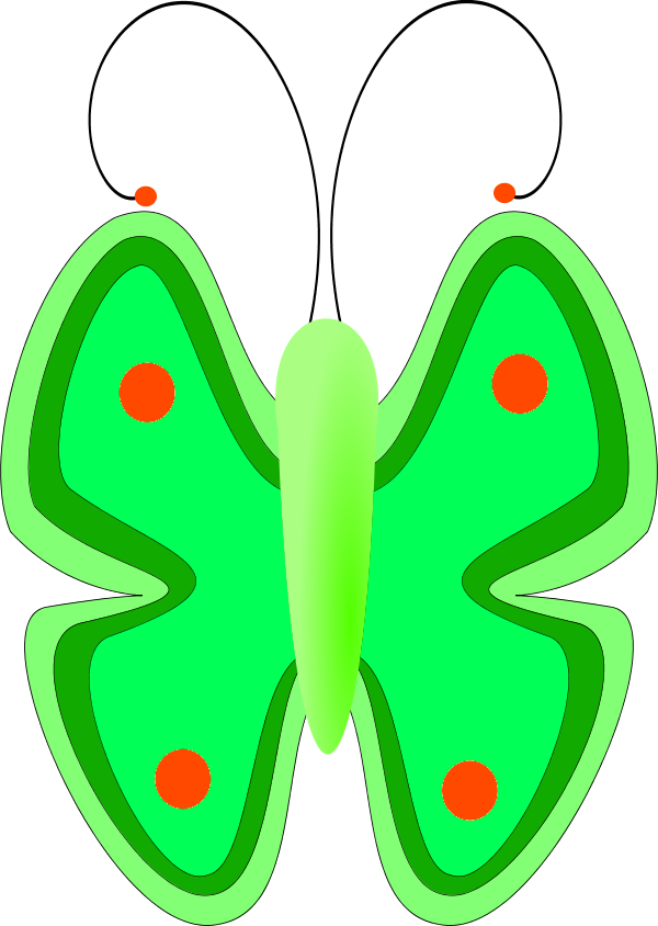 butterfly front view - vector Clip Art