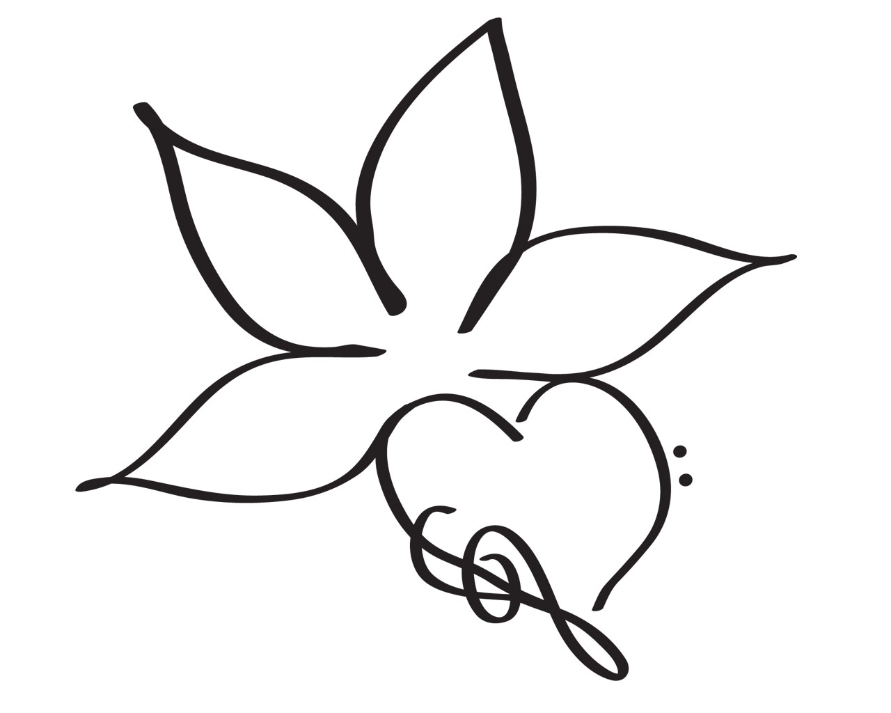 easy drawing pictures of flowers - Clip Art Library