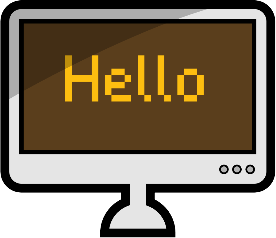 Computer Icon SVG Vector file, vector clip art svg file