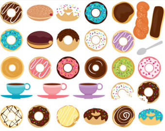 Popular items for donuts clipart 