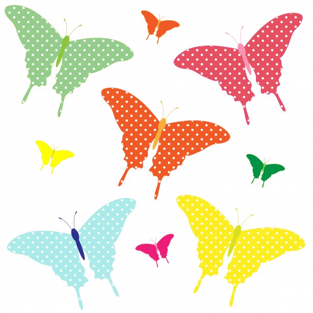 Pink Colorful Butterfly Clipart Free Stock Photo - Public Domain 
