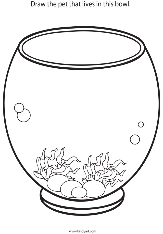 Free Fish Bowl Coloring Sheet, Download Free Fish Bowl Coloring Sheet