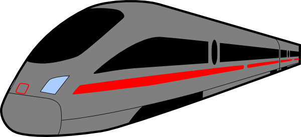 Grey Speed Train clip art - vector clip art online, royalty free 