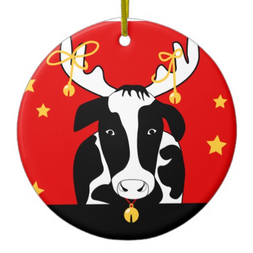 Christmas Cow Ornament | Zazzle