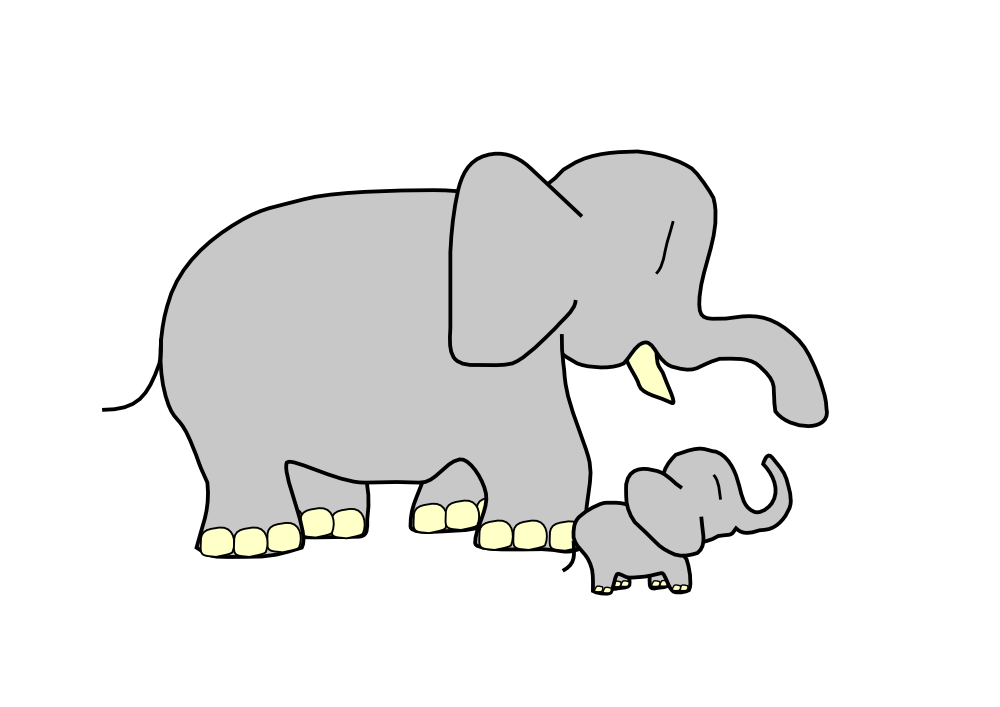 OnlineLabels Clip Art - Baby Elephant