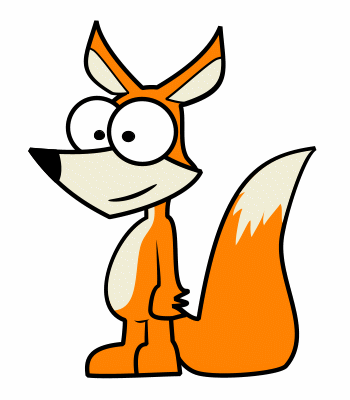 Drawing a cartoon fox