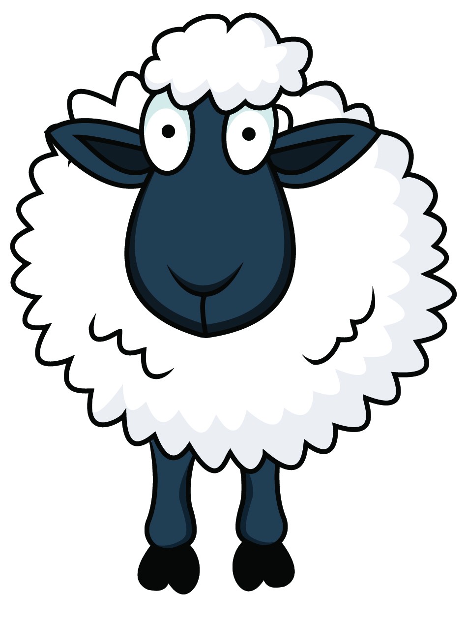 Funny Sheep Cartoon - Funny Sheep Cartoon Royalty Free Stock Photos 