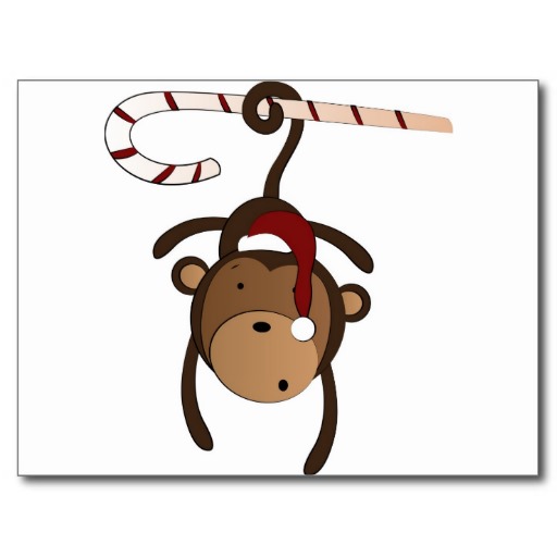 Hanging Monkey Cards, Hanging Monkey Card Templates, Postage 