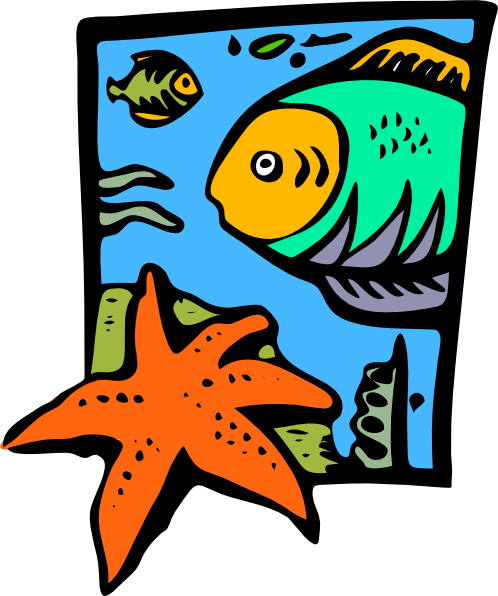 Fish Marine Life Starfish clip art - vector clip art online 