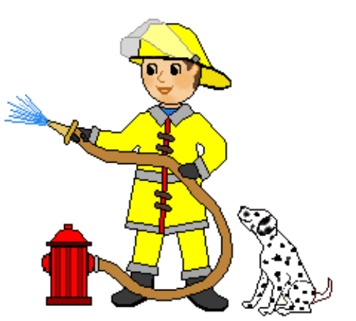 Clip Art Fireman | Coloring Pages