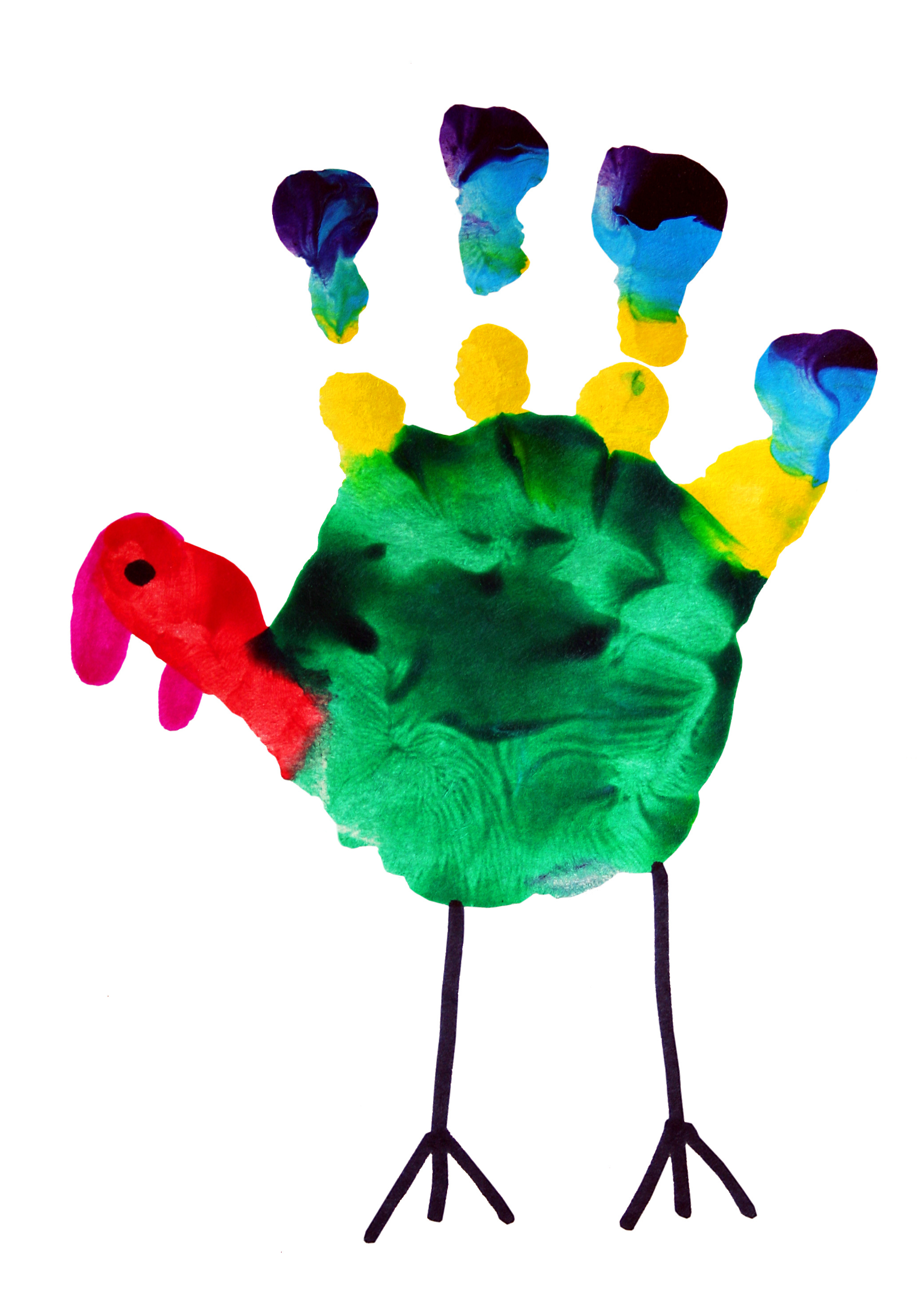 Thanksgiving Craft - Turkey Handprint | RoomMomSpot