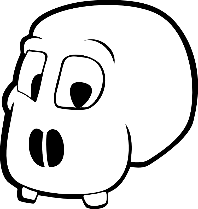 Clipart - skull cartoon without jawbones