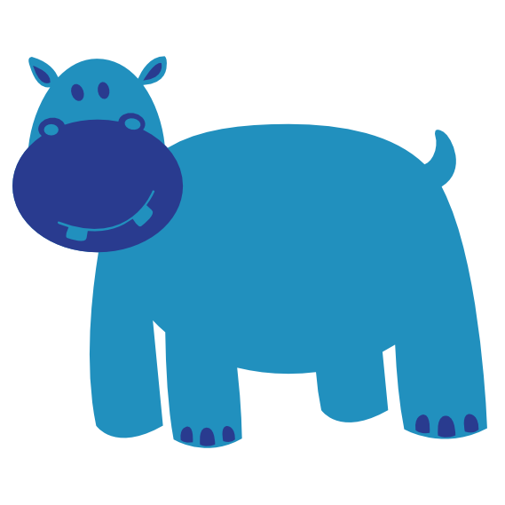 colorful animal hippo scalable vector graphics svg scalable vector 