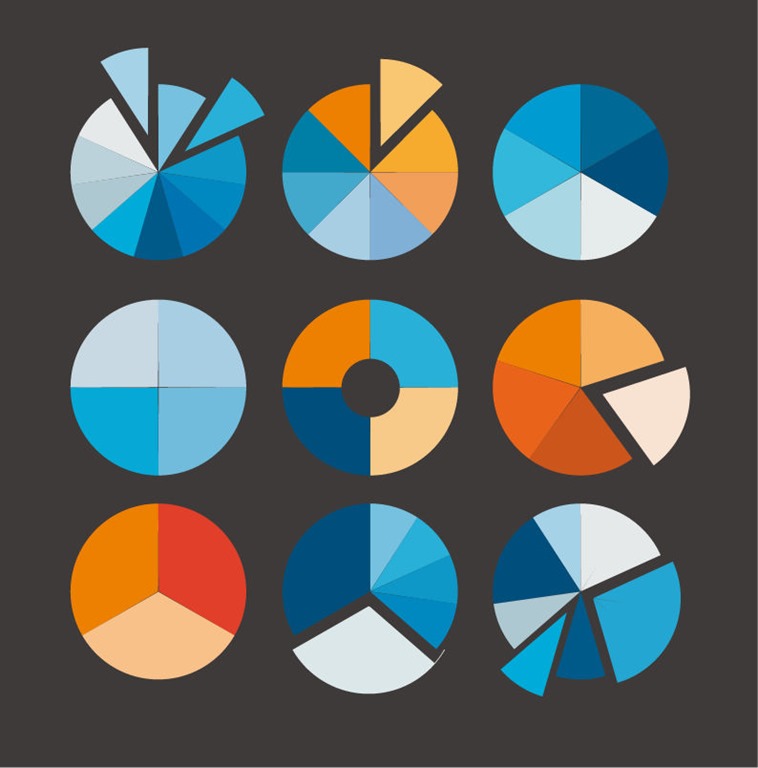 Pie Chart Vector Set | Free Vector Graphics | All Free Web 