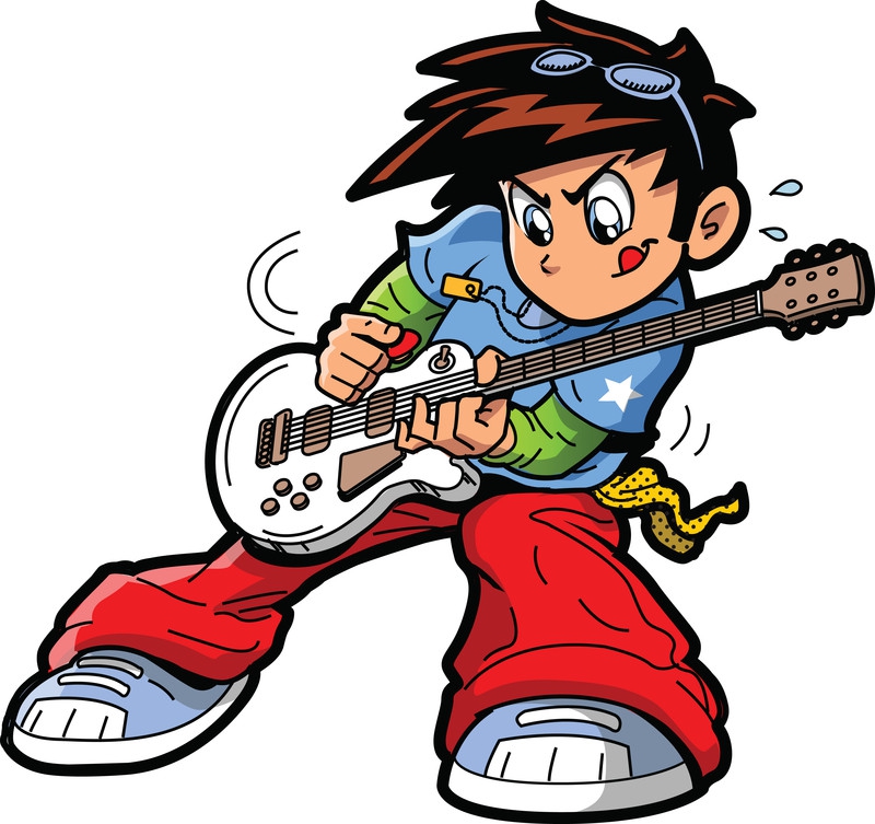cartoon style guitar