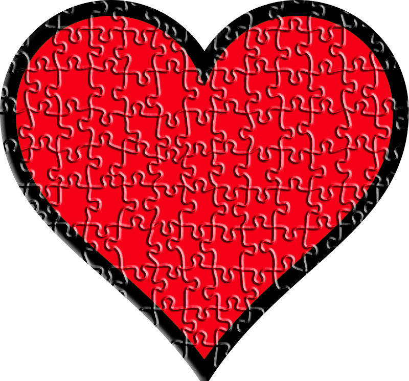 Heart C image - vector clip art online, royalty free  public domain