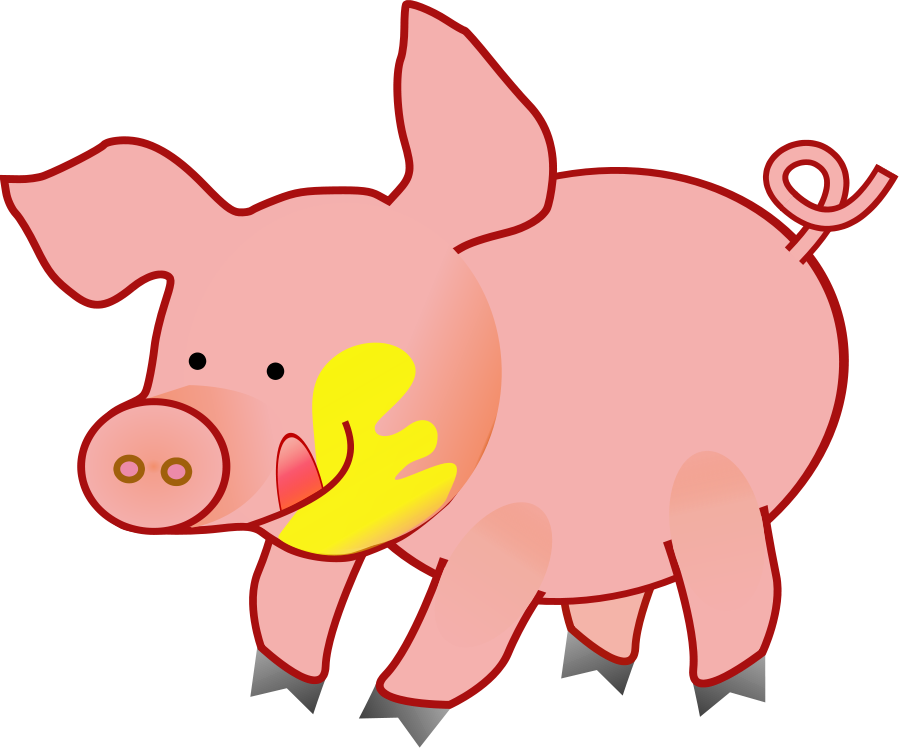 Happy Pig Clipart, vector clip art online, royalty free design 